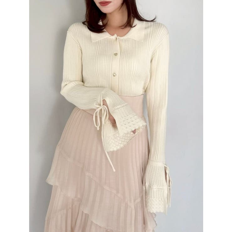 アイレットスリーブニットトップス | dazzlin | 詳細画像8 