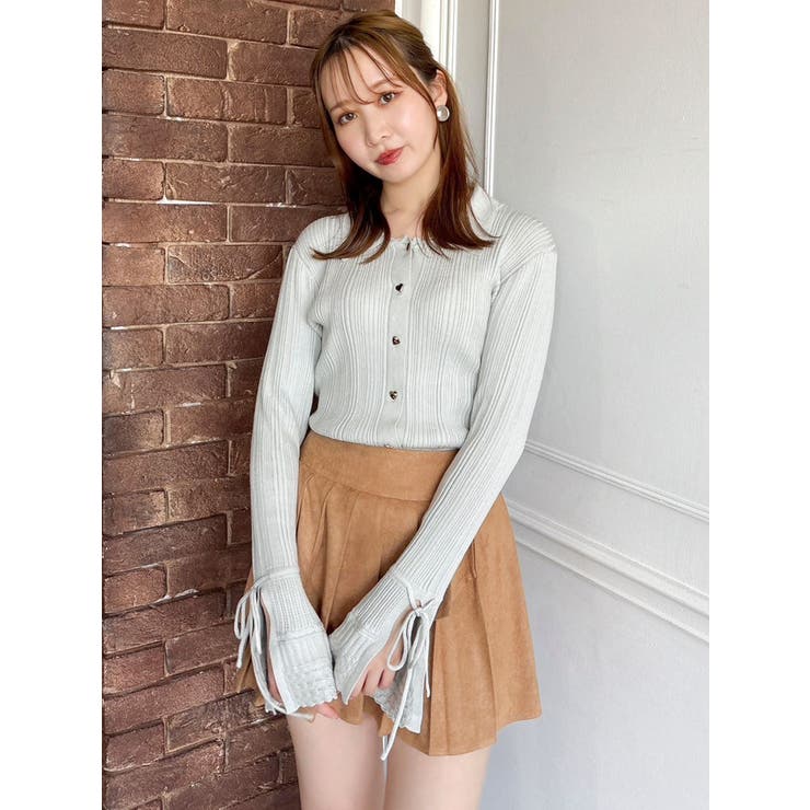 グレー | アイレットスリーブニットトップス | dazzlin