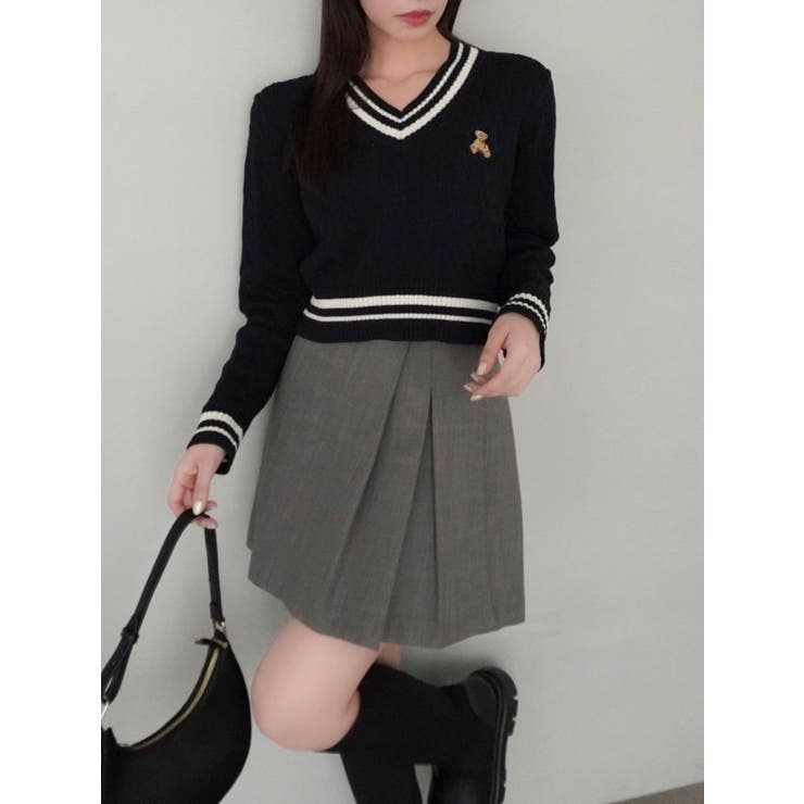 シャツドッキングケーブルニットトップス | dazzlin | 詳細画像37 