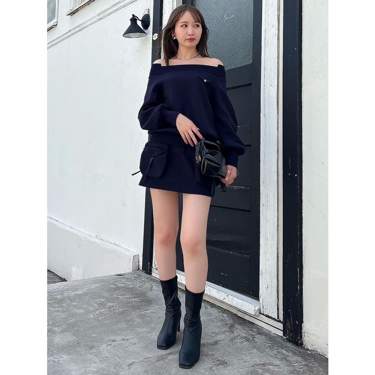 ワイドスクエアネックスウェット | dazzlin | 詳細画像10 