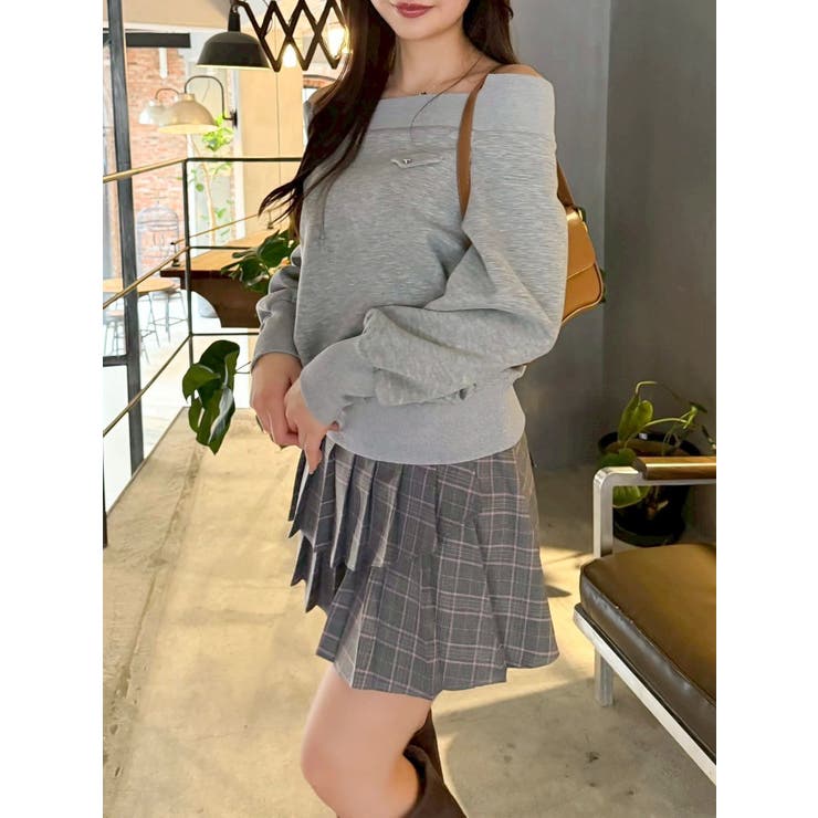 ワイドスクエアネックスウェット | dazzlin | 詳細画像18 