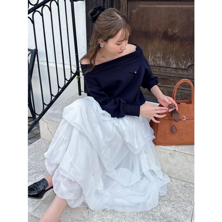 ワイドスクエアネックスウェット | dazzlin | 詳細画像27 