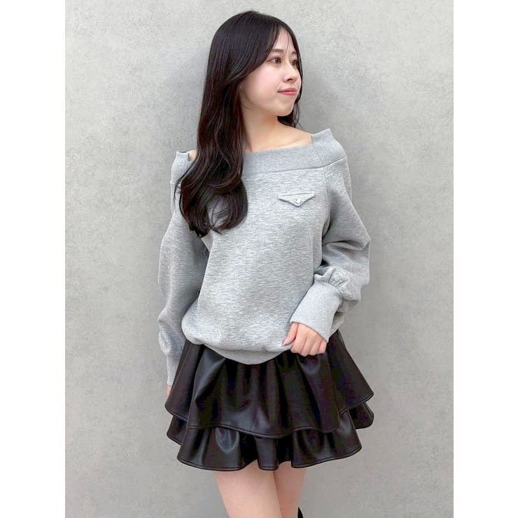 ワイドスクエアネックスウェット | dazzlin | 詳細画像32 