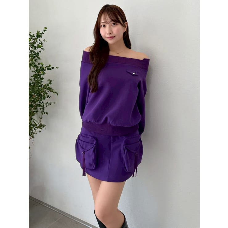 ワイドスクエアネックスウェット | dazzlin | 詳細画像38 