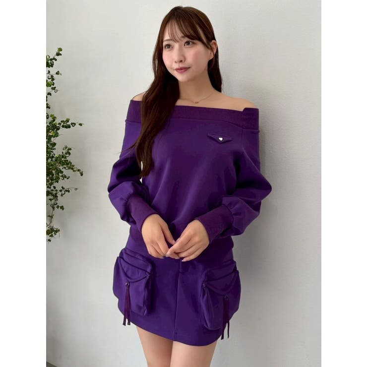 ワイドスクエアネックスウェット | dazzlin | 詳細画像39 