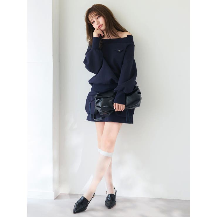 ワイドスクエアネックスウェット | dazzlin | 詳細画像4 