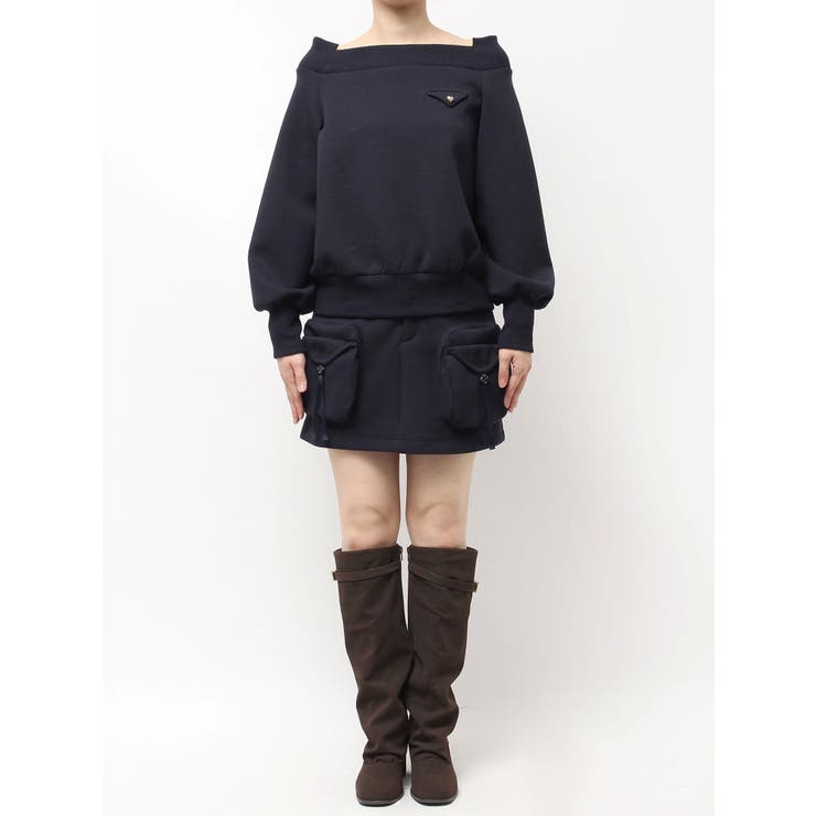 ワイドスクエアネックスウェット | dazzlin | 詳細画像49 