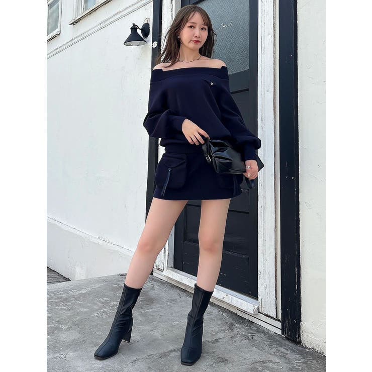 ワイドスクエアネックスウェット | dazzlin | 詳細画像8 