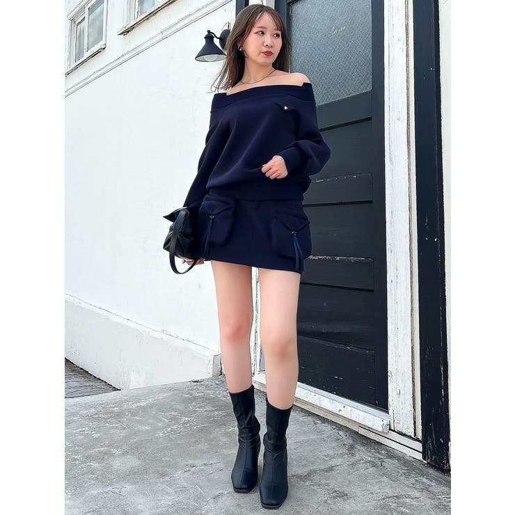 ワイドスクエアネックスウェット | dazzlin | 詳細画像9 