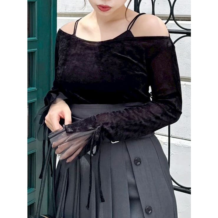 シアーベロアレイヤードトップス | dazzlin | 詳細画像1 