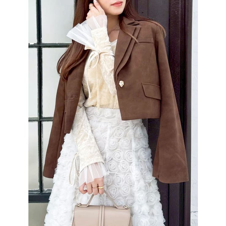 シアーベロアレイヤードトップス | dazzlin | 詳細画像15 