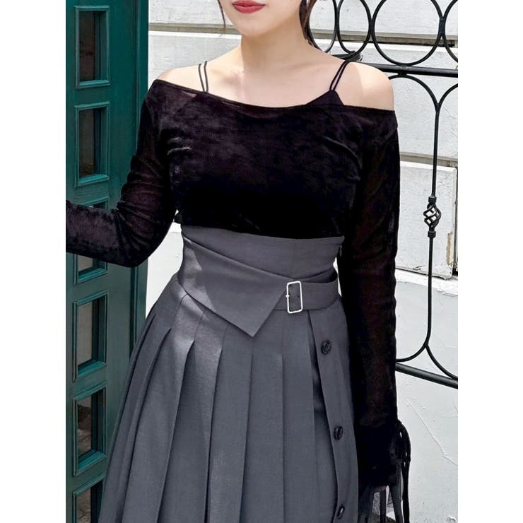 シアーベロアレイヤードトップス | dazzlin | 詳細画像16 