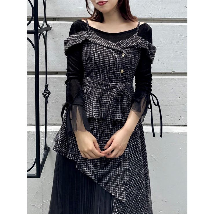 シアーベロアレイヤードトップス | dazzlin | 詳細画像20 