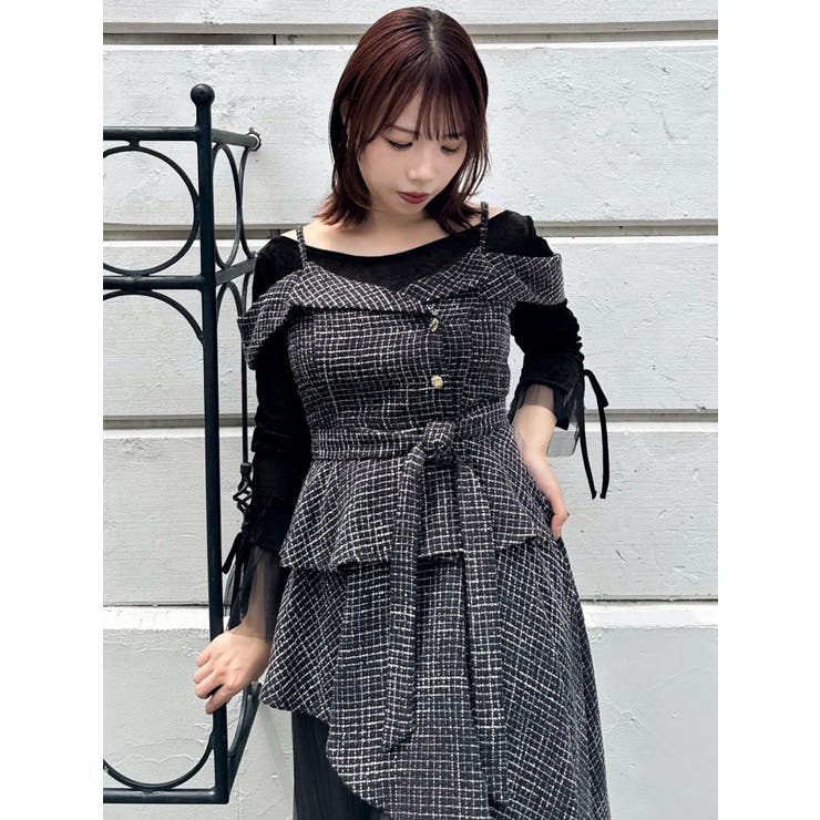 シアーベロアレイヤードトップス | dazzlin | 詳細画像21 