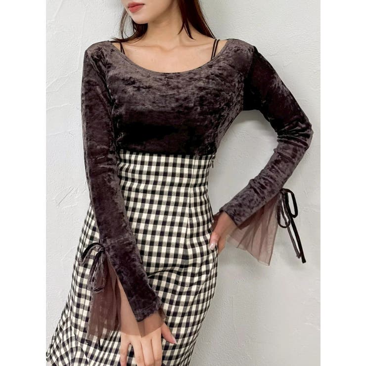 シアーベロアレイヤードトップス | dazzlin | 詳細画像23 