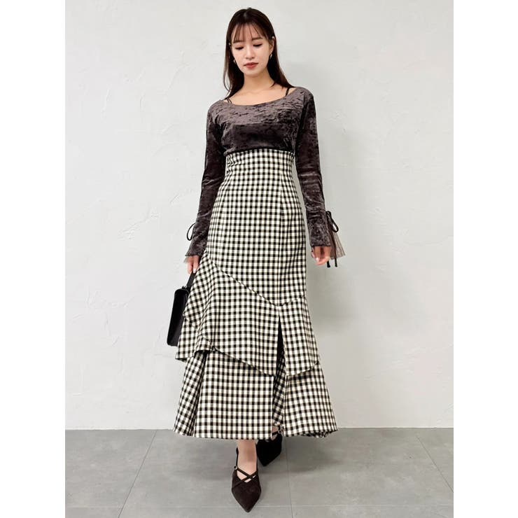 シアーベロアレイヤードトップス | dazzlin | 詳細画像24 