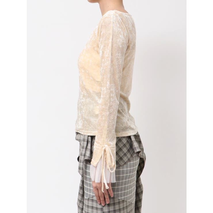 シアーベロアレイヤードトップス | dazzlin | 詳細画像35 