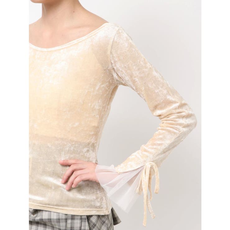 シアーベロアレイヤードトップス | dazzlin | 詳細画像38 