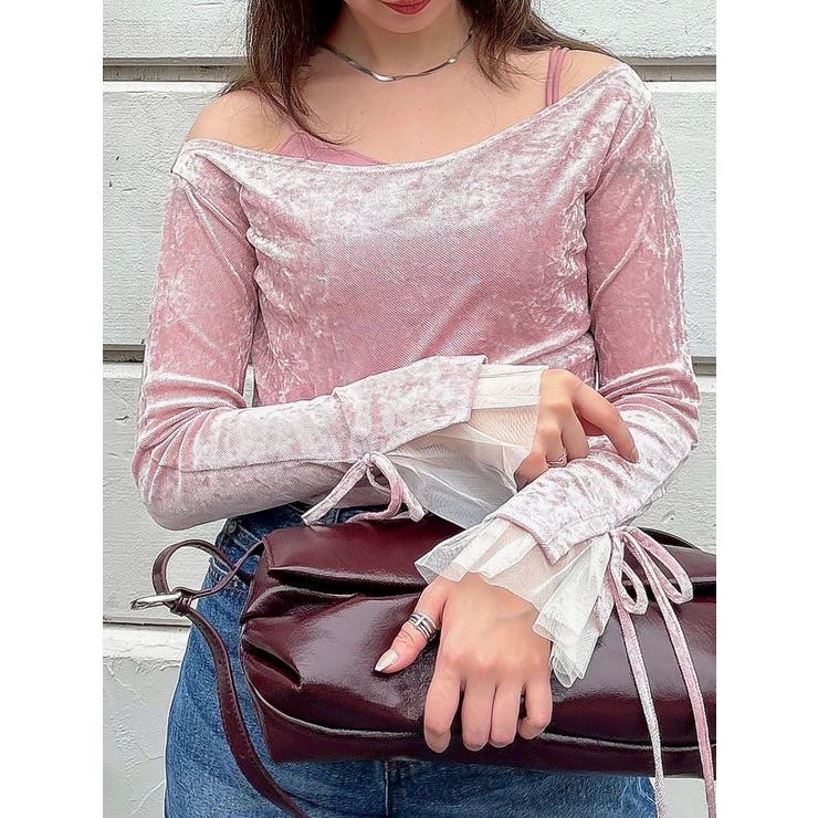 シアーベロアレイヤードトップス | dazzlin | 詳細画像5 