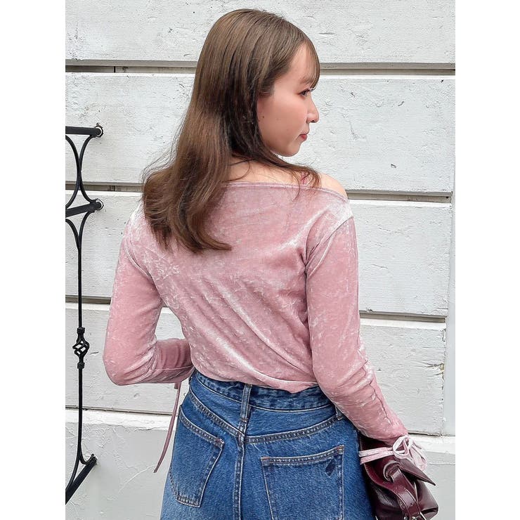 シアーベロアレイヤードトップス | dazzlin | 詳細画像6 