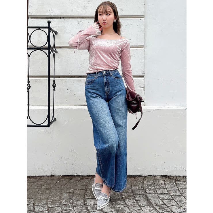 シアーベロアレイヤードトップス | dazzlin | 詳細画像8 