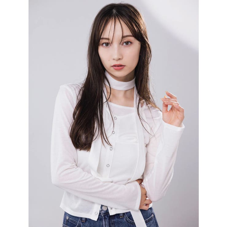 レイヤードデザインカットソー | dazzlin | 詳細画像2 