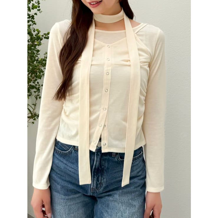 レイヤードデザインカットソー | dazzlin | 詳細画像5 