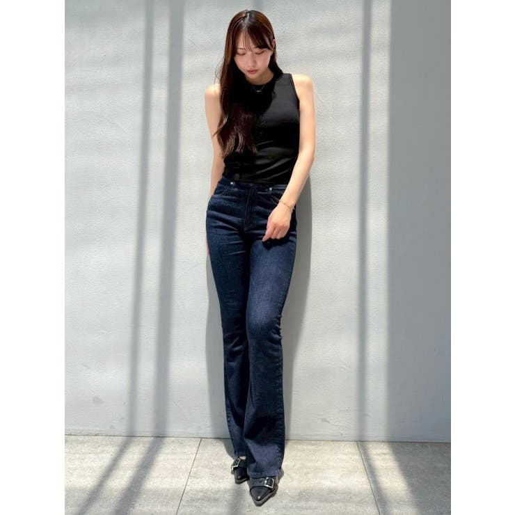 【吉田朱里】涼感加工ギャザーノースリリブトップス | dazzlin | 詳細画像15 