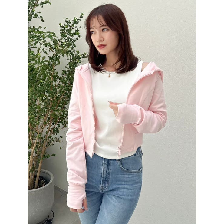 【吉田朱里】涼感加工ギャザーノースリリブトップス | dazzlin | 詳細画像30 