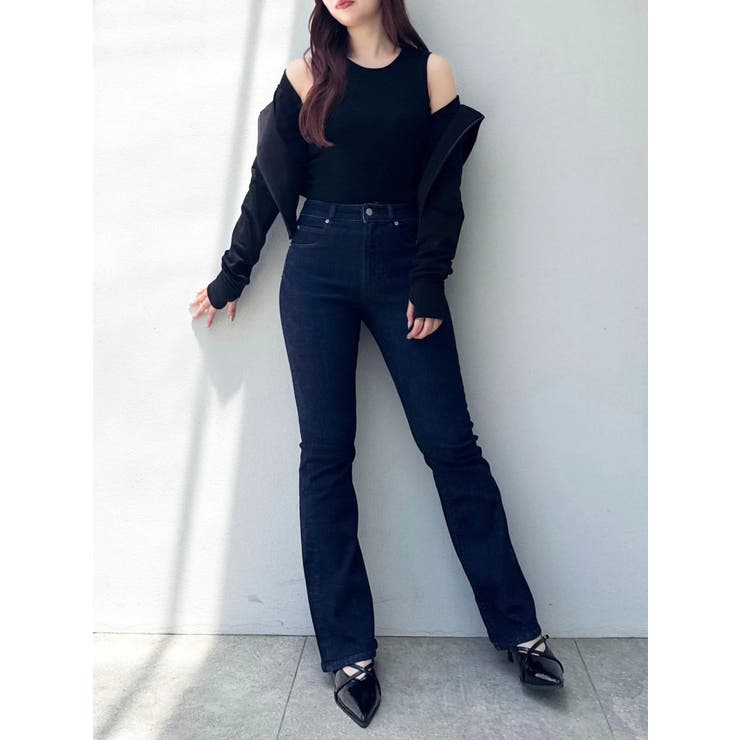 【吉田朱里】涼感加工ギャザーノースリリブトップス | dazzlin | 詳細画像34 