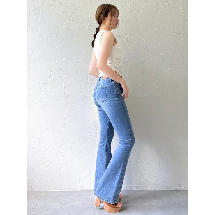 【吉田朱里】涼感加工ギャザーノースリリブトップス | dazzlin | 詳細画像39 