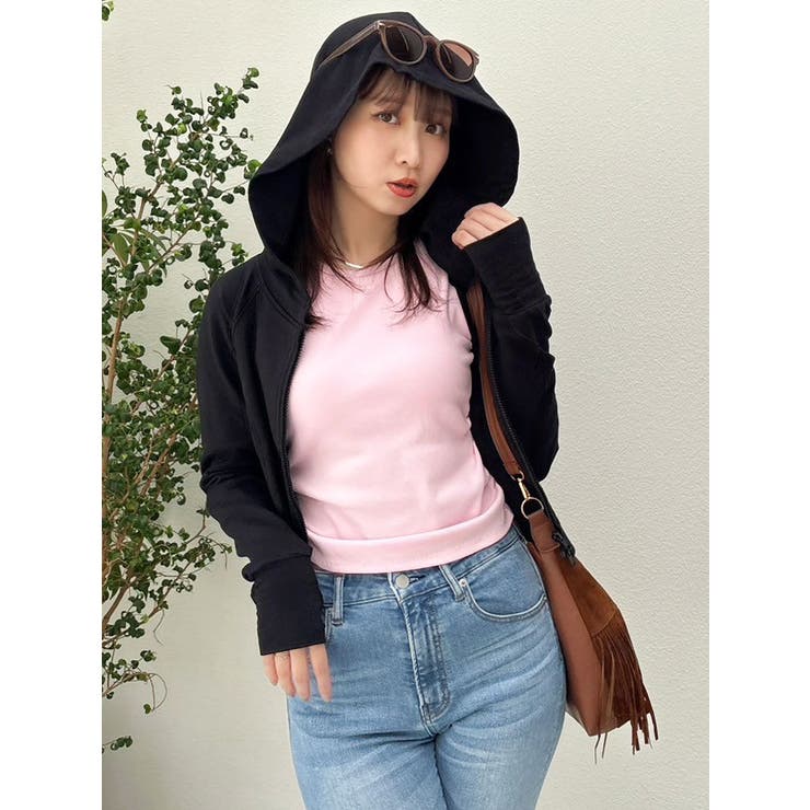 【吉田朱里】涼感加工ギャザーノースリリブトップス | dazzlin | 詳細画像43 