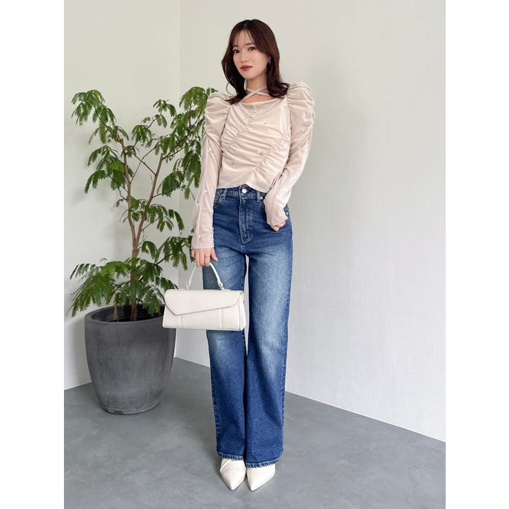 【セットアップ対応】フラワーシシュウベロアトップス | dazzlin | 詳細画像16 