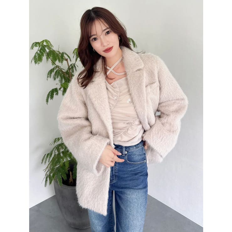 【セットアップ対応】フラワーシシュウベロアトップス | dazzlin | 詳細画像17 