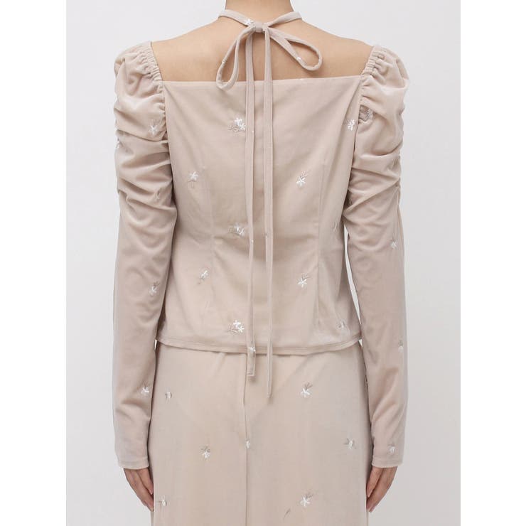 【セットアップ対応】フラワーシシュウベロアトップス | dazzlin | 詳細画像27 