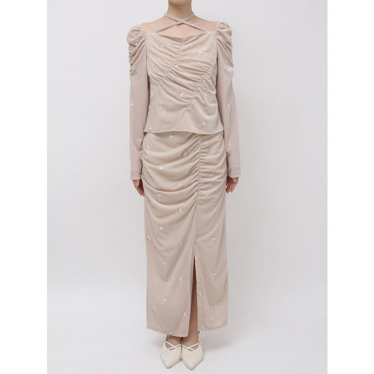 【セットアップ対応】フラワーシシュウベロアトップス | dazzlin | 詳細画像33 