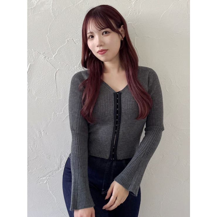 フロントホックニットカーディガン | dazzlin | 詳細画像10 