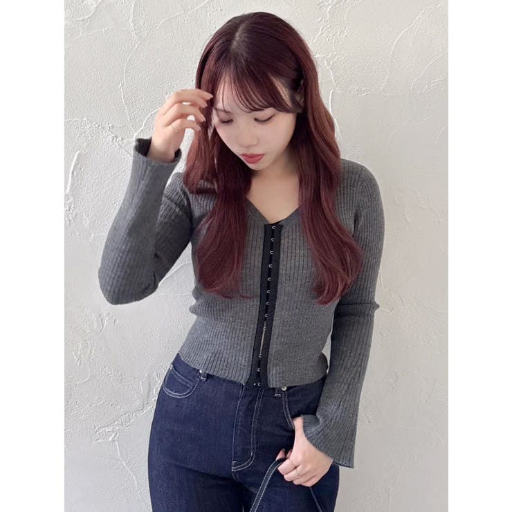 フロントホックニットカーディガン | dazzlin | 詳細画像12 