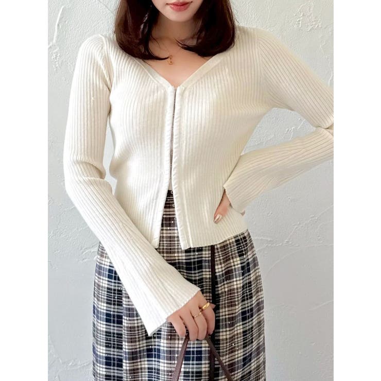 フロントホックニットカーディガン | dazzlin | 詳細画像3 