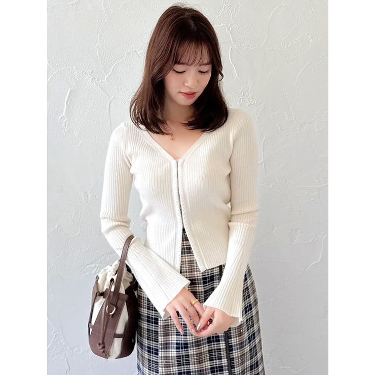 フロントホックニットカーディガン | dazzlin | 詳細画像4 