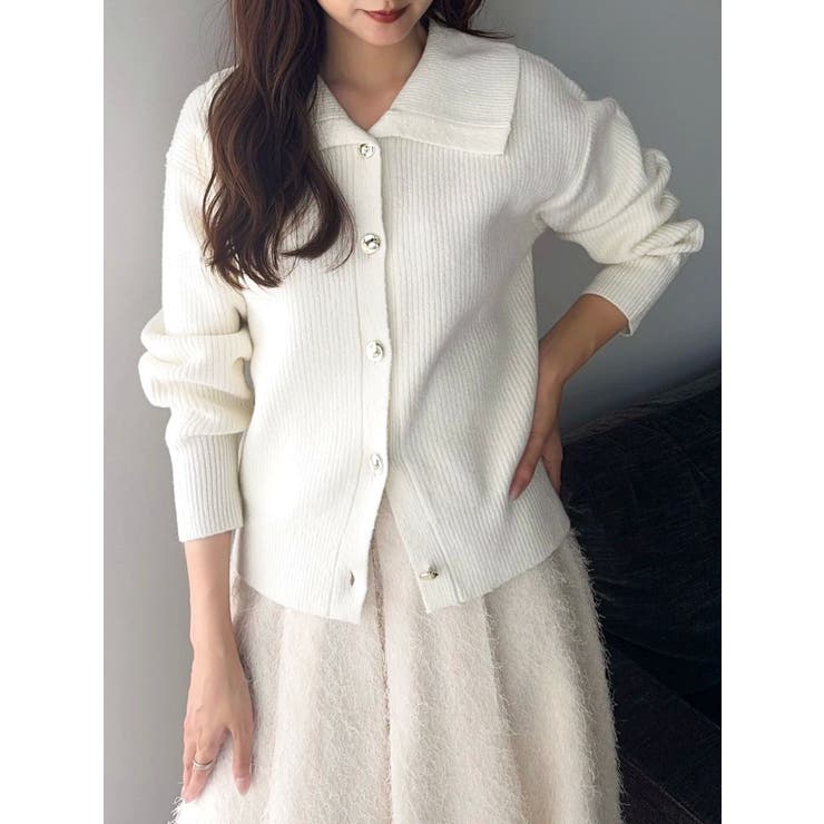 アイボリー | ビックカラーカーデ | dazzlin