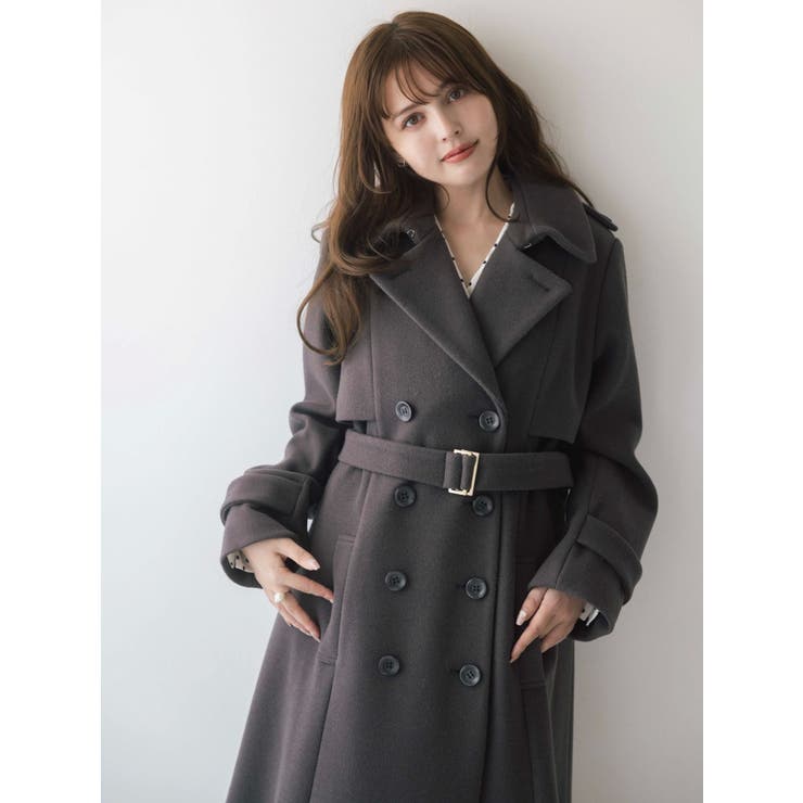 2WAYカラーウールライクトレンチコート | dazzlin | 詳細画像13 