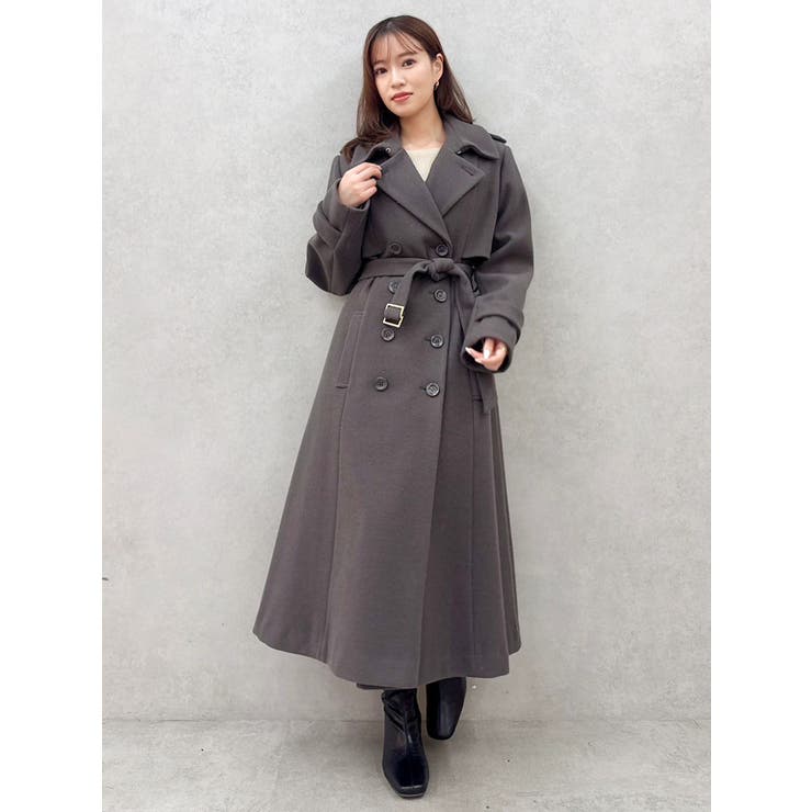 2WAYカラーウールライクトレンチコート | dazzlin | 詳細画像2 