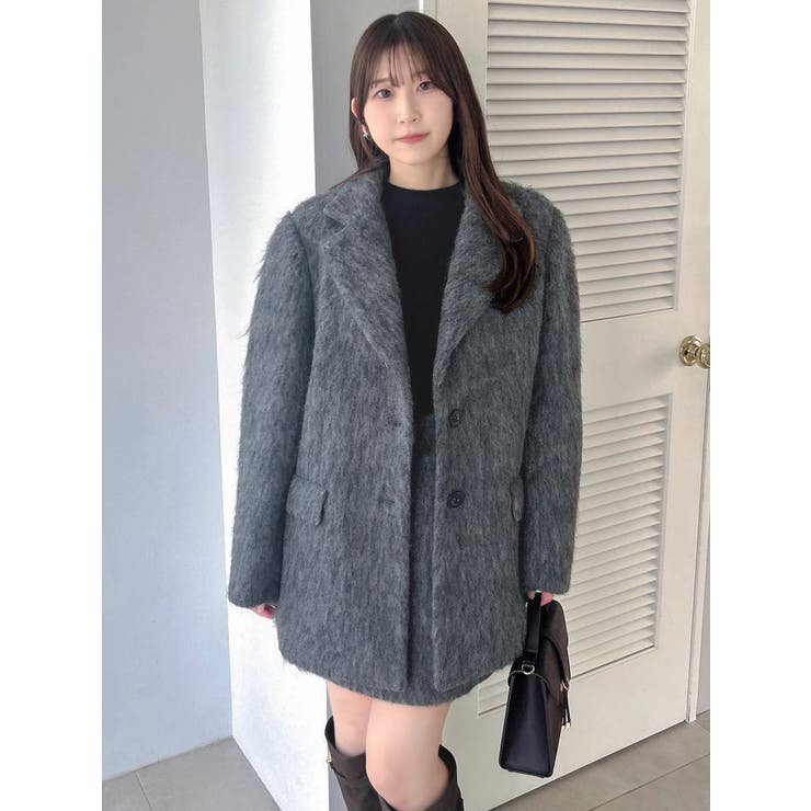 【WEB限定カラーあり】ヘアリーミドルジャケット | dazzlin | 詳細画像10 