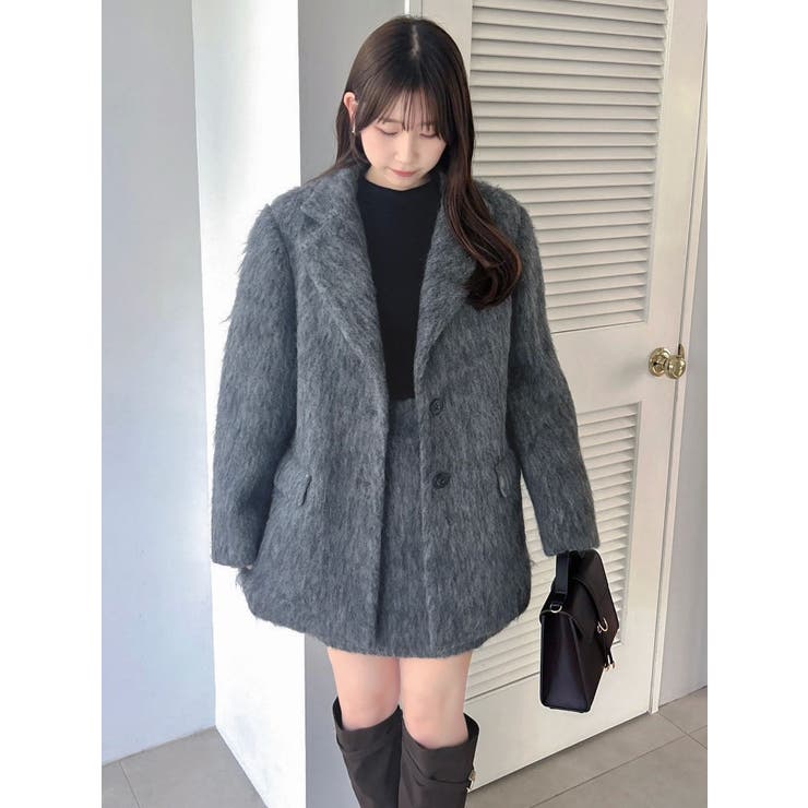 【WEB限定カラーあり】ヘアリーミドルジャケット | dazzlin | 詳細画像11 