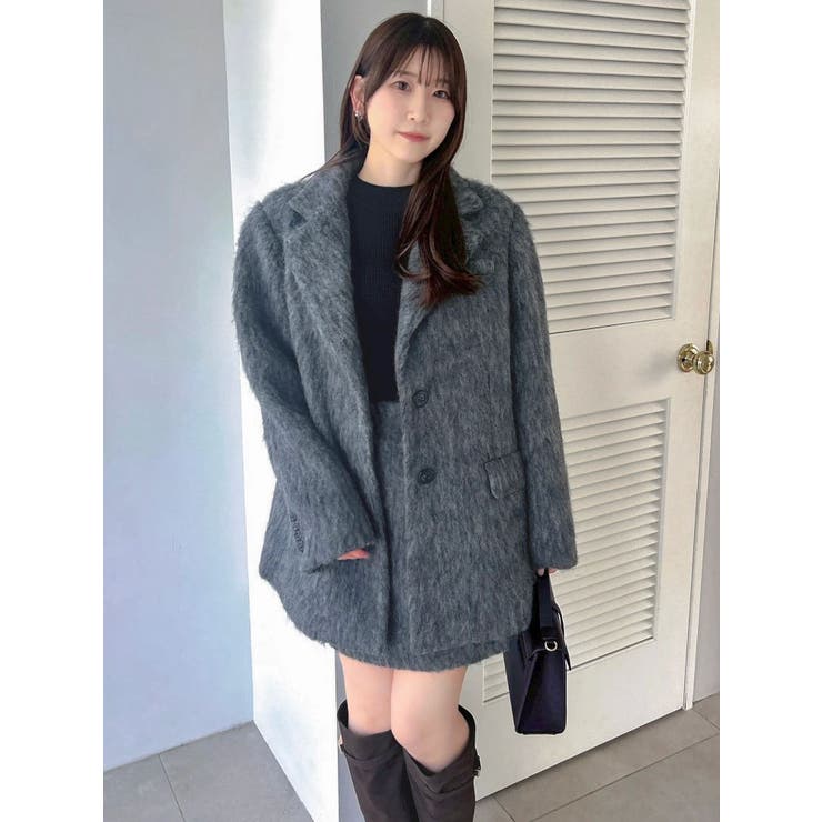 【WEB限定カラーあり】ヘアリーミドルジャケット | dazzlin | 詳細画像12 