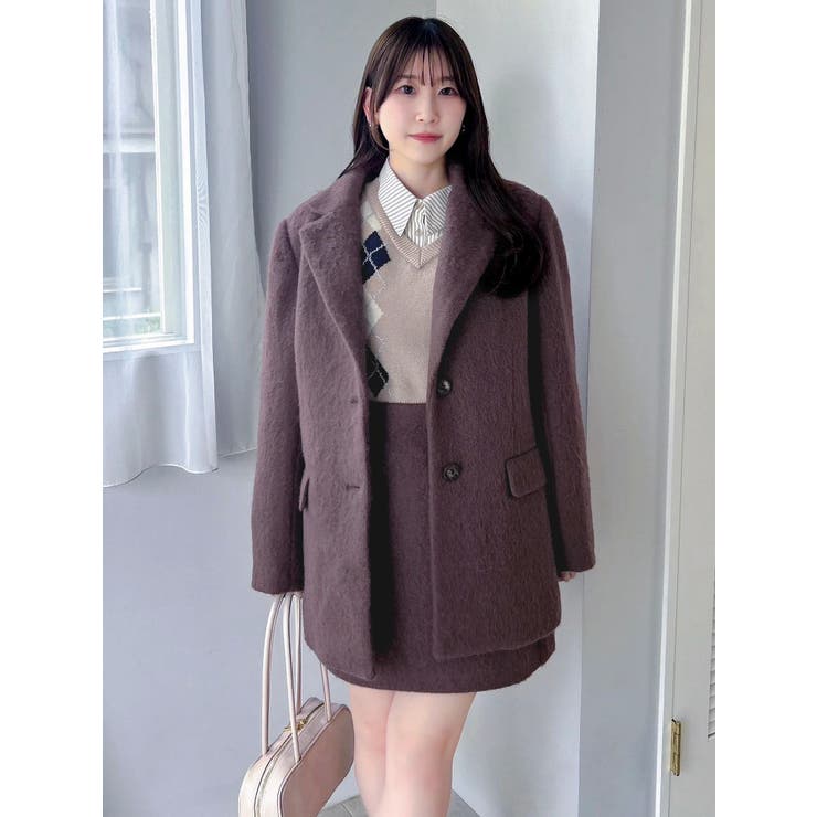 【WEB限定カラーあり】ヘアリーミドルジャケット | dazzlin | 詳細画像32 