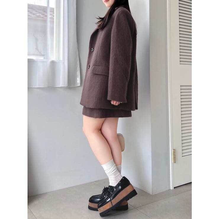 【WEB限定カラーあり】ヘアリーミドルジャケット | dazzlin | 詳細画像34 