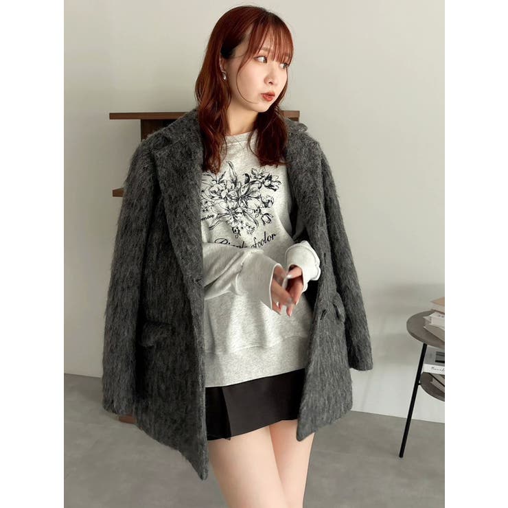 【WEB限定カラーあり】ヘアリーミドルジャケット | dazzlin | 詳細画像36 