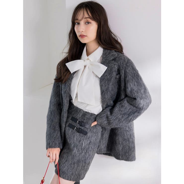 【WEB限定カラーあり】ヘアリーミドルジャケット | dazzlin | 詳細画像4 